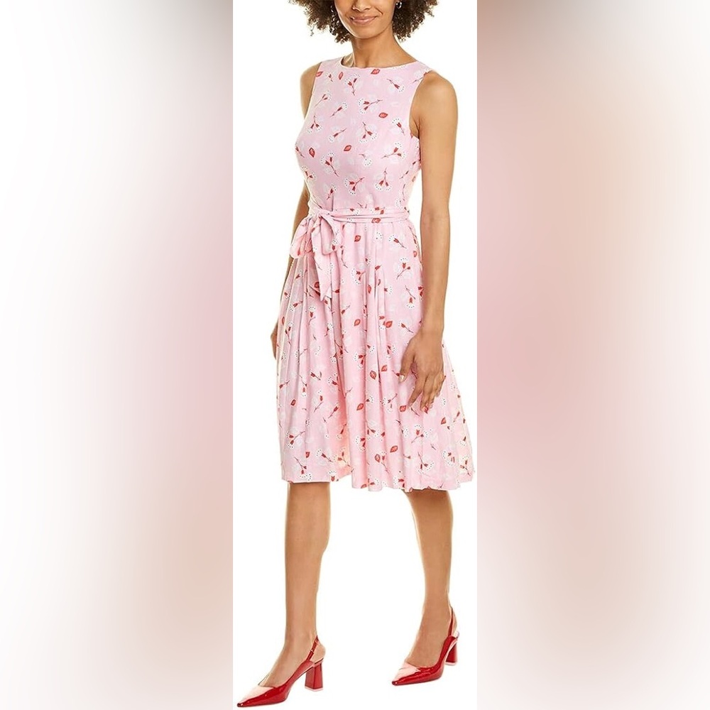 Anne Klein Fit Flare Yosemite Aster Combo NWT Dress Pink Size 16 - Picture 5 of 5